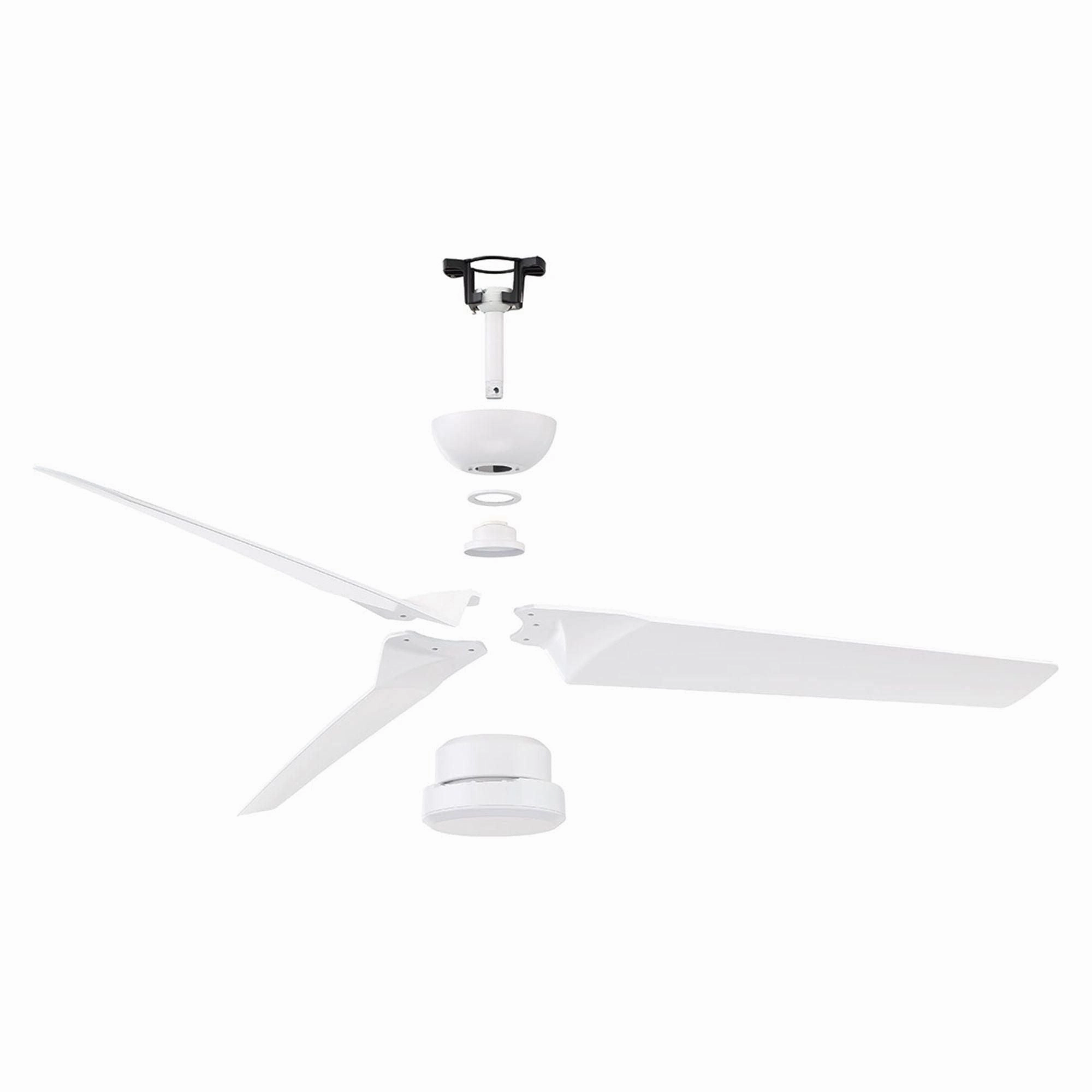 Roboto Indoor/Outdoor 3-Blade 52" Smart Ceiling Fan with Remote Control