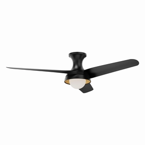 Rubio-H 54"Ceiling Fan Matte Black ifan smart fans for connected homes