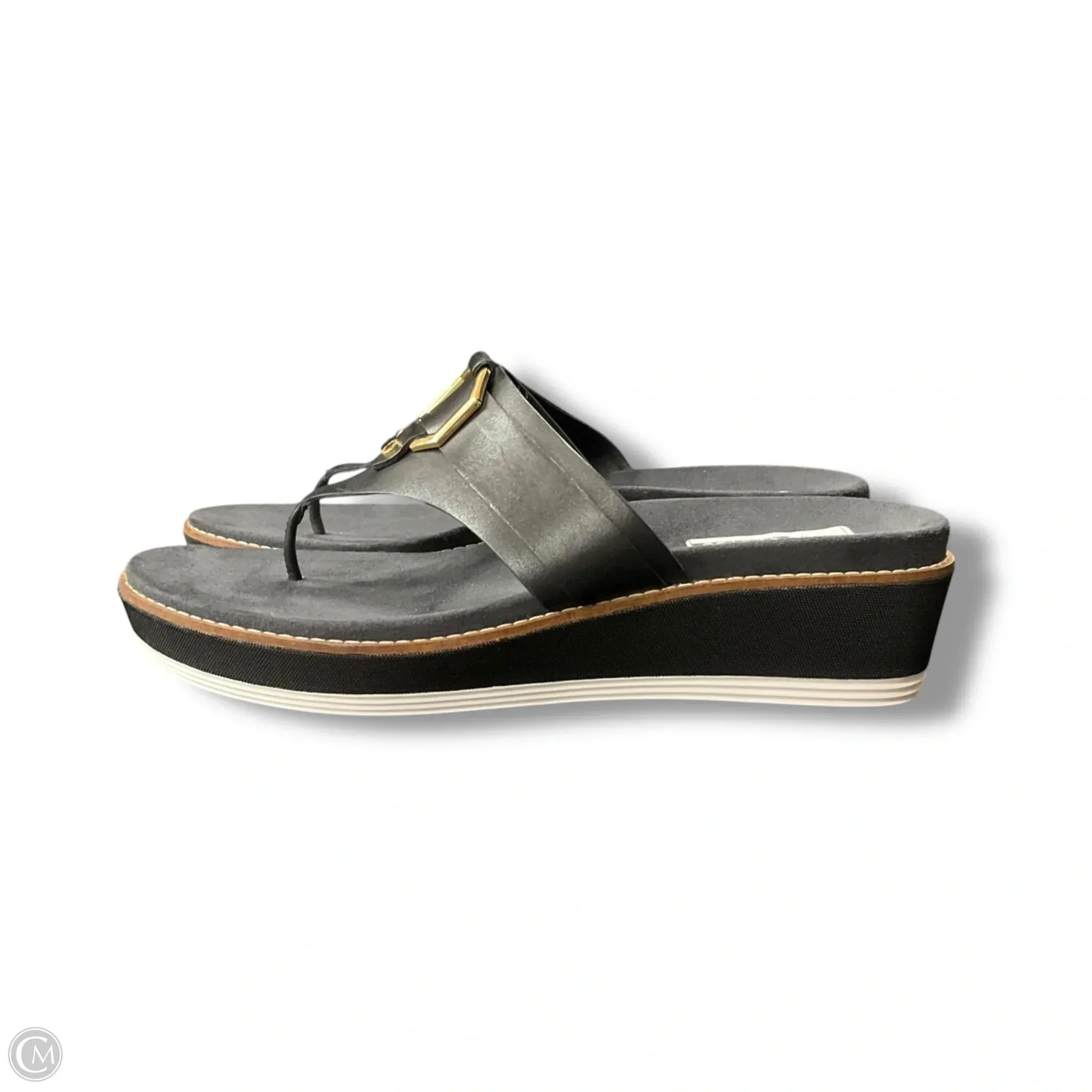 Sandals Flats By Cole-haan In Black & White, Size: 10