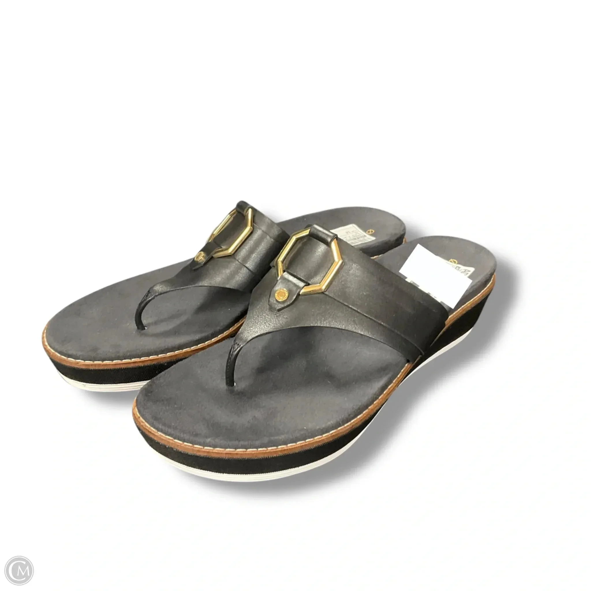 Sandals Flats By Cole-haan In Black & White, Size: 10