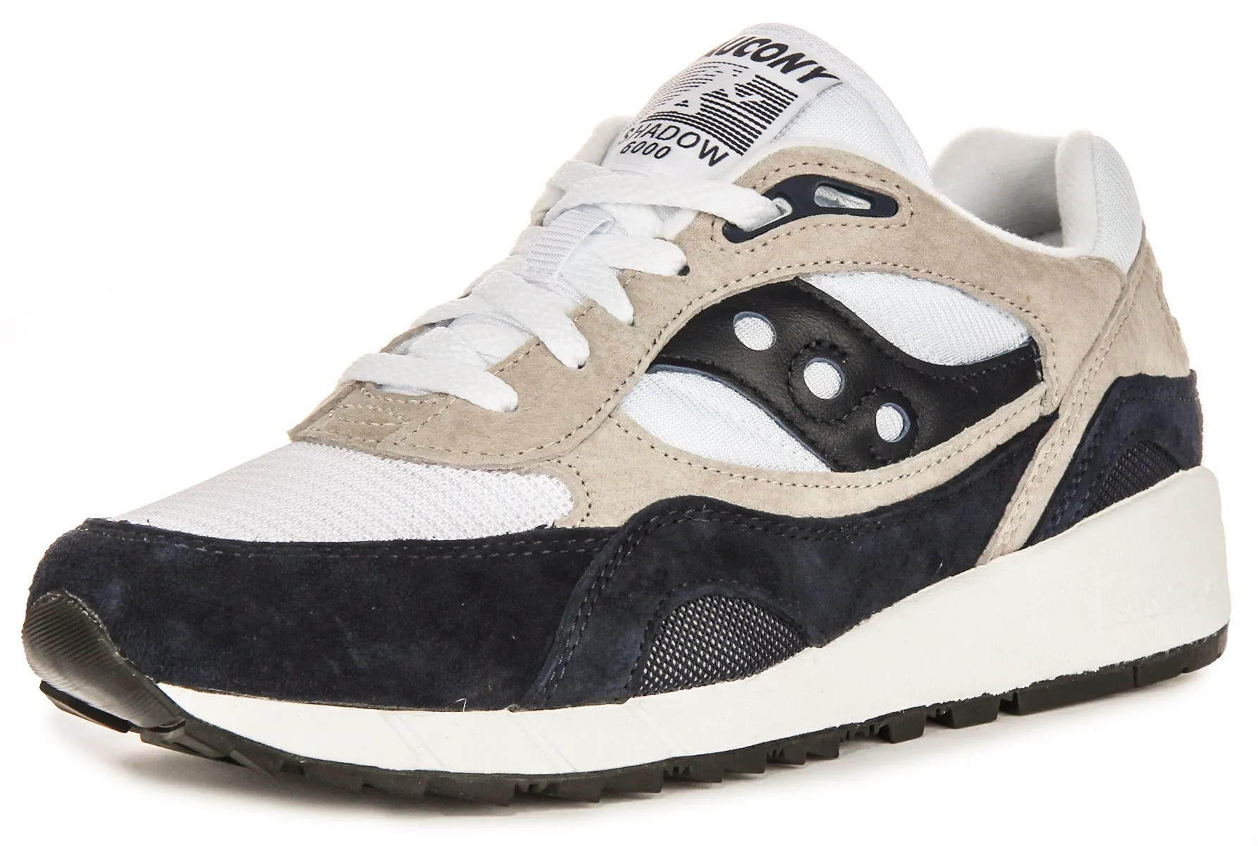 Saucony Shadow 6000 In White Navy Shoes Saucony