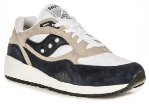 Saucony Shadow 6000 In White Navy Shoes Saucony