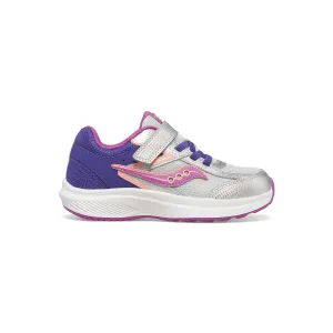 Saucony Shoes Cohesion KDZ A/C Sneaker Purple/Silver/Pink (10.5c-3Y)