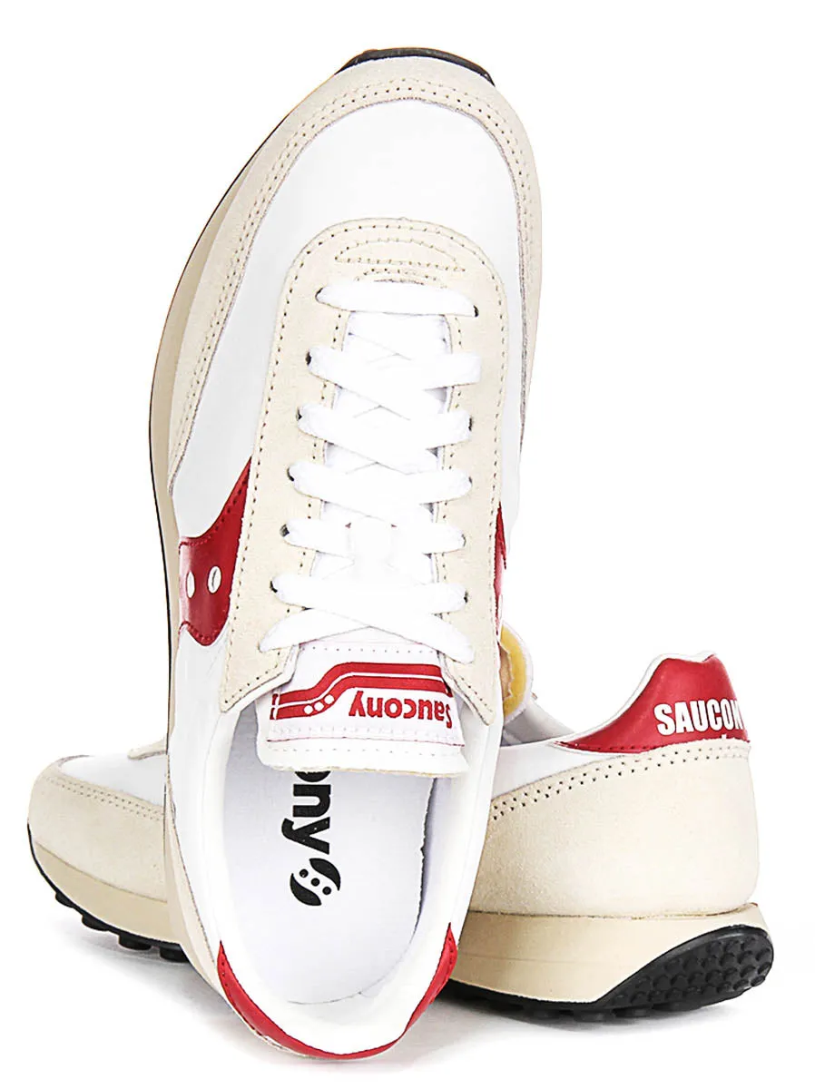 Saucony Trainer 80 In White Red Shoes Saucony
