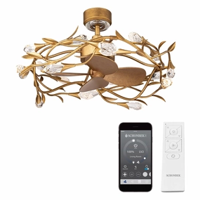 Secret Garden 32" LED Smart Fandelier led ceiling fans with light and remote