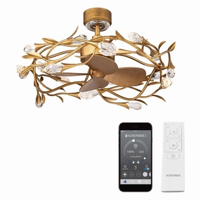 Secret Garden 32" LED Smart Fandelier ceiling fans with integrated LED lighting