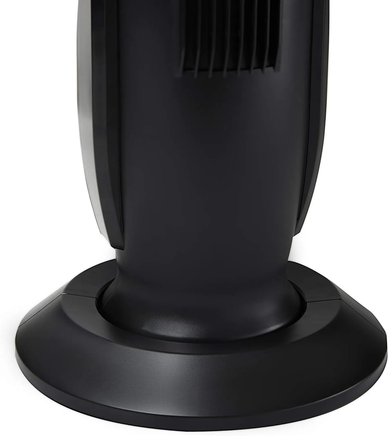 Seville Classics UltraSlimline Indoor Bladeless Oscillating Tower Fan Quiet Cooling LED Display Space-Saving for Home w/Remote and 7.5H Timer, Black, 40" 5-speed (115 degrees)