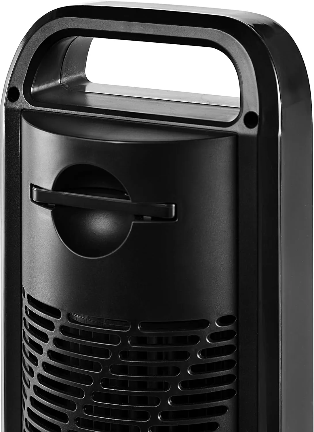 Seville Classics UltraSlimline Indoor Bladeless Oscillating Tower Fan Quiet Cooling LED Display Space-Saving for Home w/Remote and 7.5H Timer, Black, 40" 5-speed (115 degrees)