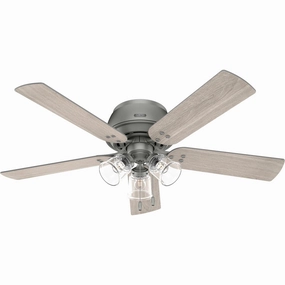 Shady Grove 52"Ceiling Fan Matte Silver space-saving huggers with modern style