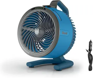 Shark FlexBreeze HydroGo Fan   Car Charger  Ultra-powerful portable fan that mists indoors & outdoors. Up to 70 feet, up to 12-hr. battery, 5 speeds, breeze modes & misting, Blueberry, FA052QBL Tower bladeless fan for modern homes