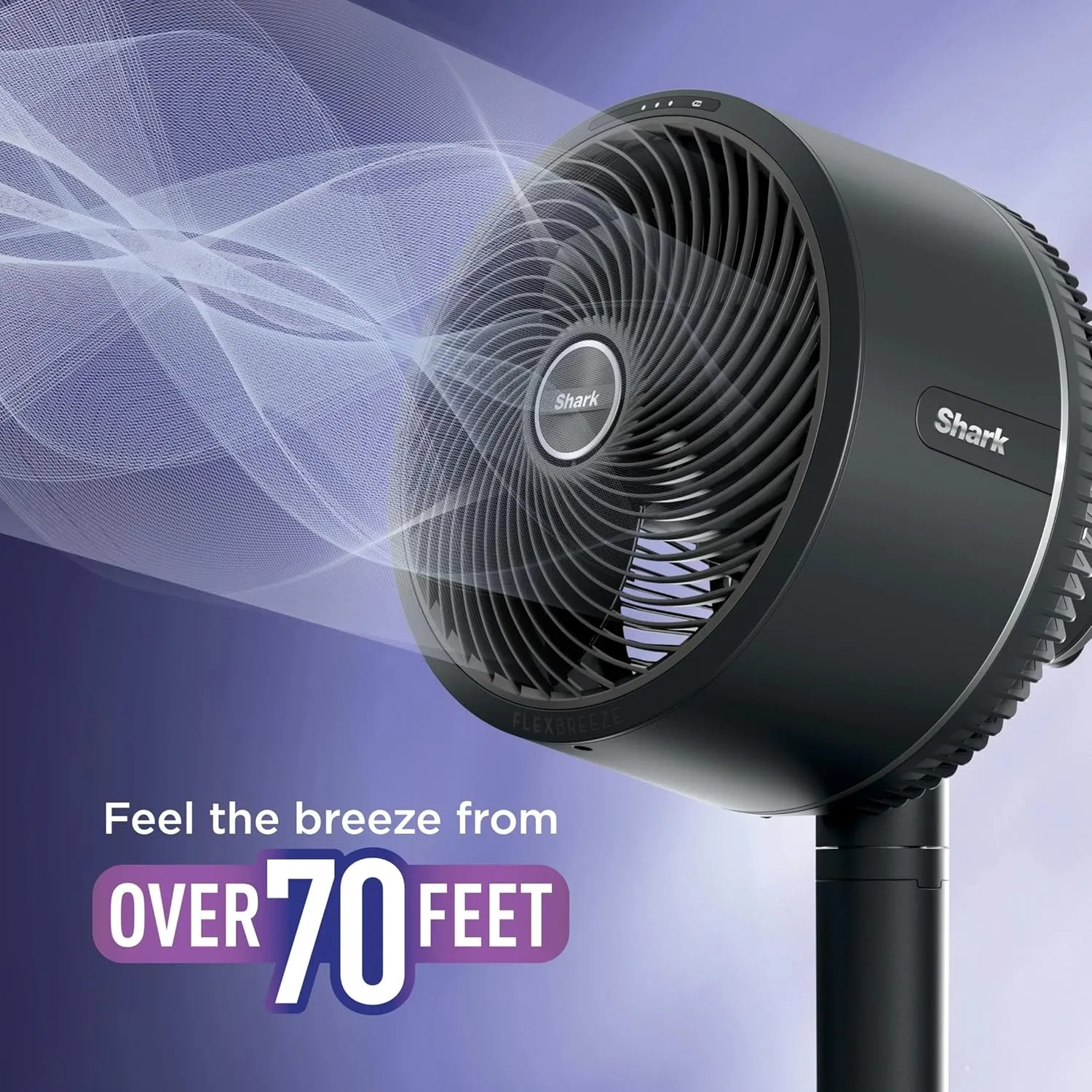 Shark FlexBreeze Pedestal & Tabletop Fan, Indoor & Outdoor, Portable, Oscillating Fan with Remote, Quiet, Powerful, Corded & Cordless, White (Renewed)
