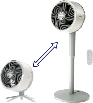 Shark FlexBreeze Pedestal & Tabletop Fan, Indoor & Outdoor, Portable, Oscillating Fan with Remote, Quiet, Powerful, Corded & Cordless, White (Renewed) Octopus-shaped decorative fan