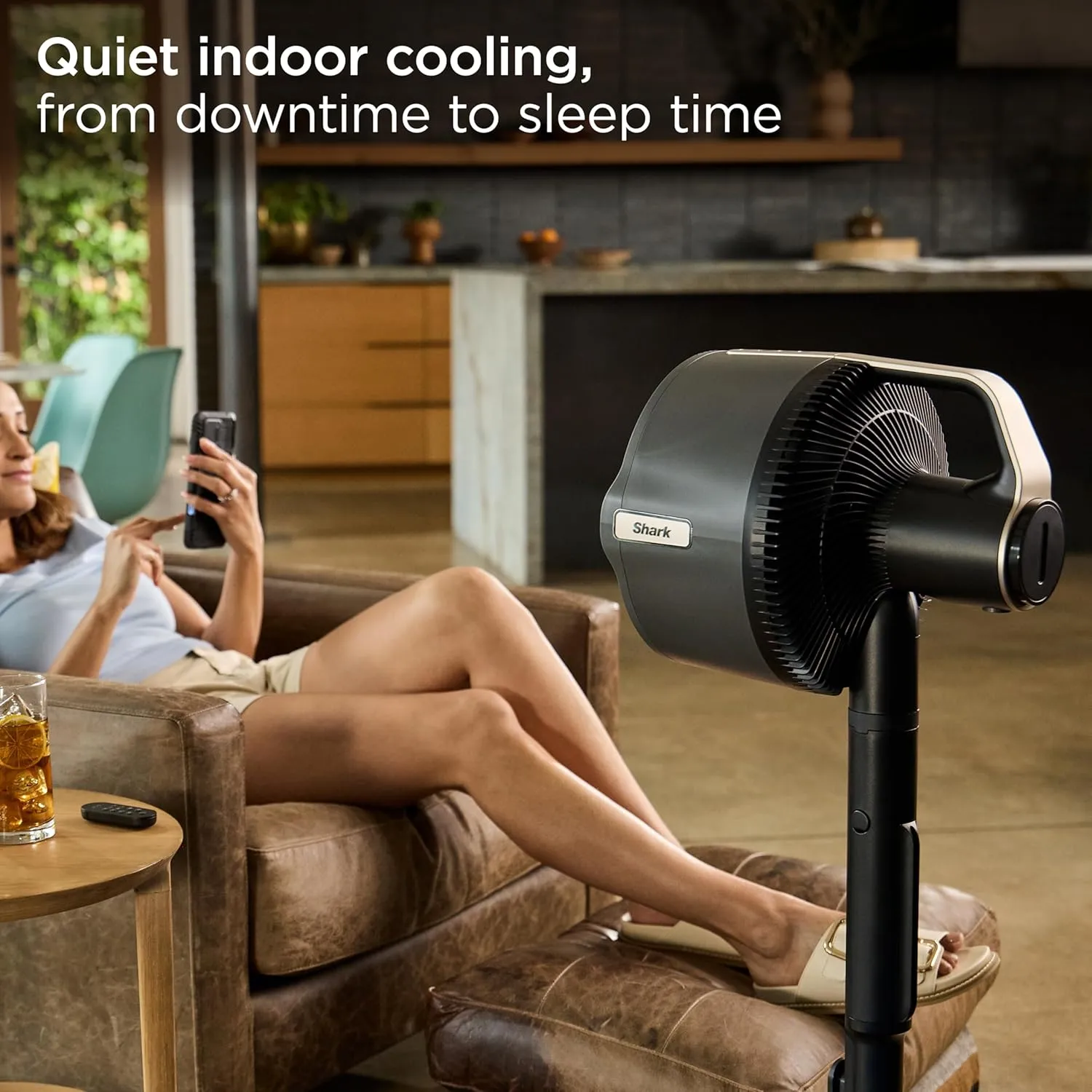Shark FlexBreeze Pro Mist Fan  Indoor & Outdoor, Integrated Misting, Pedestal to Tabletop, Corded or Cordless, Up to 24-Hr Battery, Oscillating, Charcoal Grey, FA302 (2025 Release)