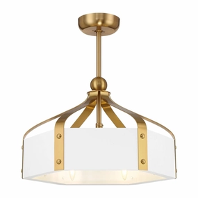 Sheffield 6-Light LED Fan D'Lier ceiling fans with integrated LED lighting