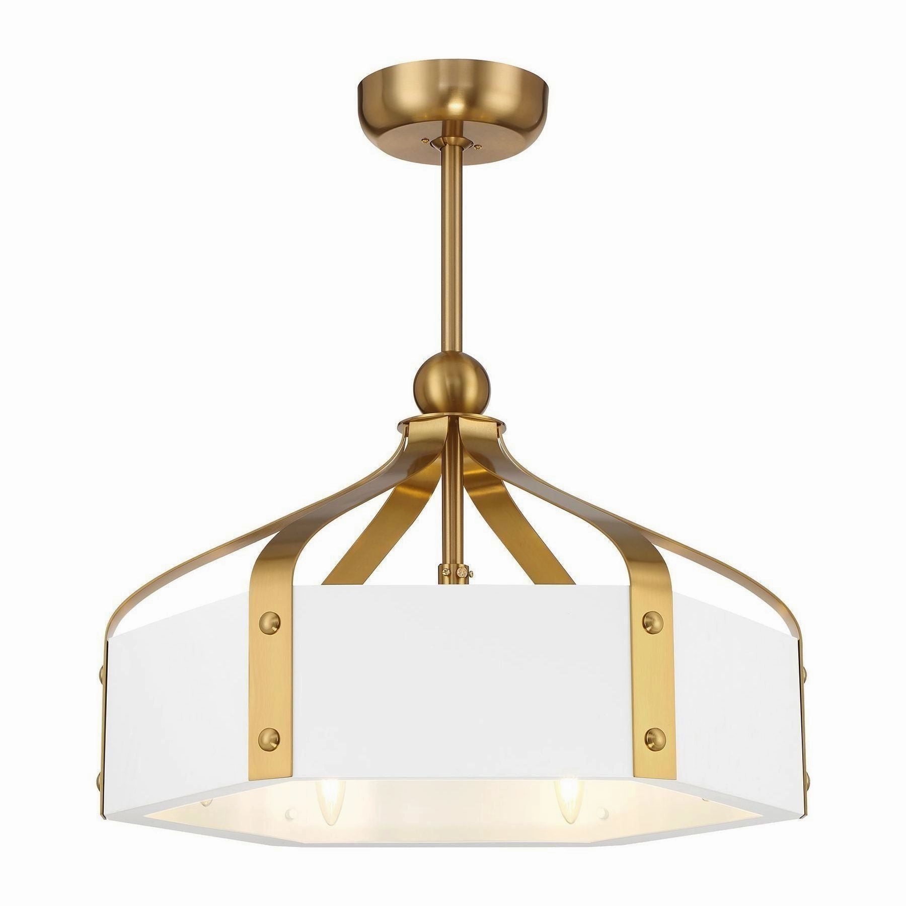 Sheffield 6-Light LED Fan D'Lier ceiling fans with integrated LED lighting