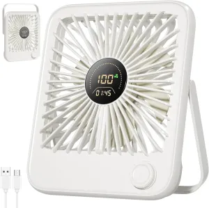 Shintrend USB Desk Fan: Portable Travel Fan for Cruise Ship Ultra-Quiet Personal Small Fan with 100 Wind Speeds Rechargeable Battery Powered Fans for Office Work Sleeping Makeup USB desktop fan for workspace