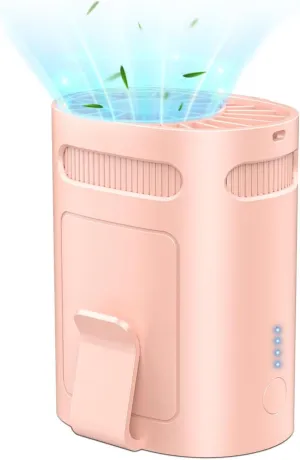 Shirt Fan Clip-Portable Waist Fan Clip On Wearable Belt Buckle Pocket Pant,Pink Power Personal Rechargables Mini Light Weight Cold Neck Fans,Quietest Cordless AC for Outside Disney Sports Traveling Waist-mounted portable fan for outdoor use