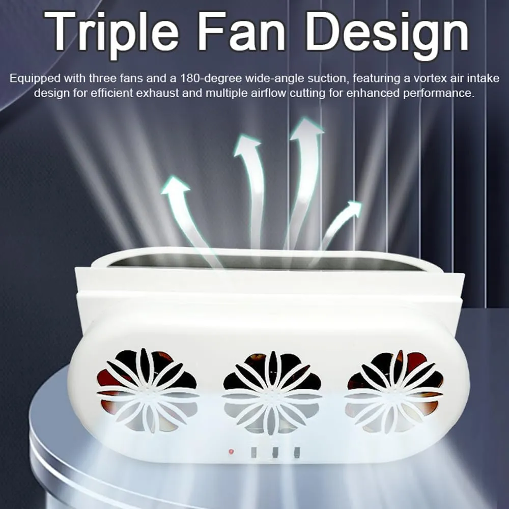 Shkalacar Car Solar Powered Window Exhaust Fan, Air Circulation Fan Ventilator Silent Air Vent Cooler Air Vent Radiator Fans for Backseat or Frontseat,Vehicle Ventilation Fan Independent Switch