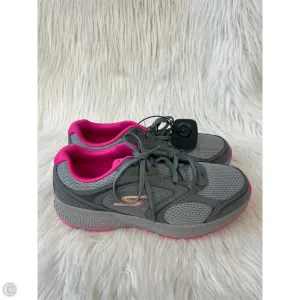 Shoes Athletic By Skechers In Grey & Pink, Size: 9.5 skechers