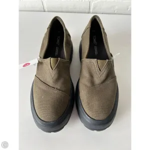 Shoes Flats By Toms In Black & Green, Size: 9 toms