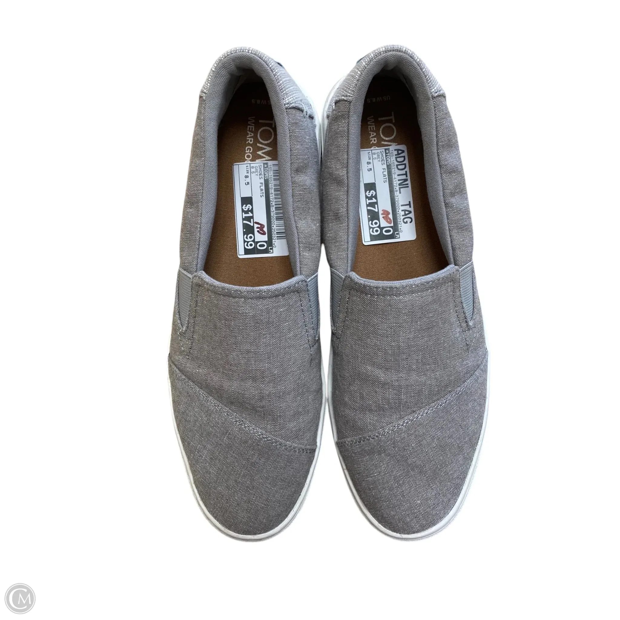 Shoes Flats By Toms In Grey, Size: 8.5 toms