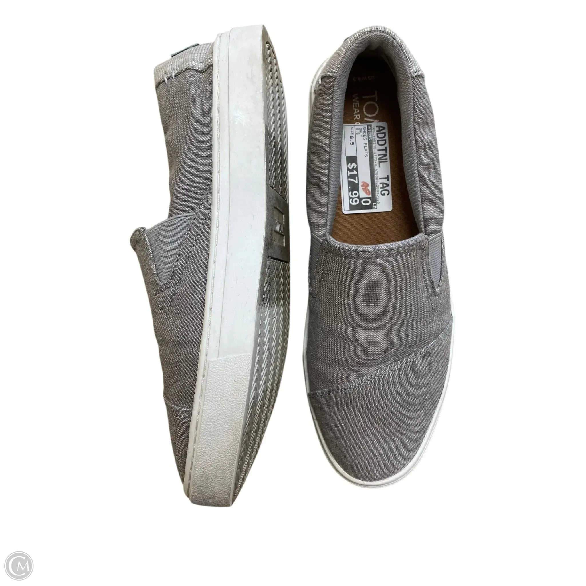 Shoes Flats By Toms In Grey, Size: 8.5 toms