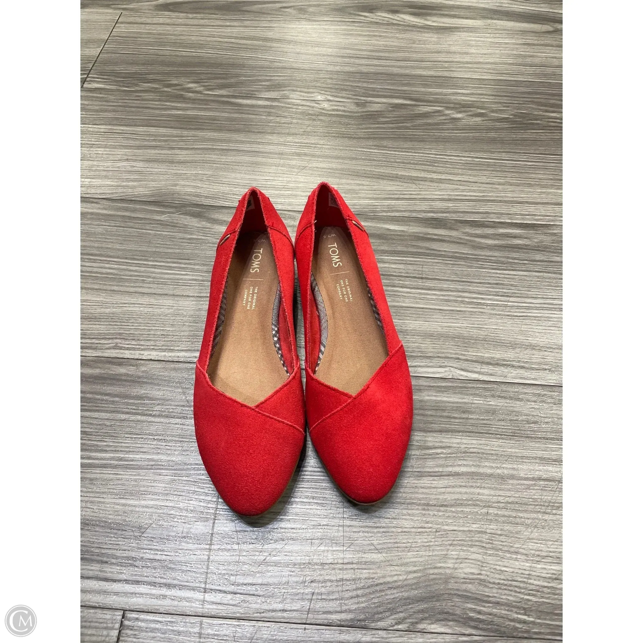 Shoes Flats By Toms In Red, Size: 7.5 toms