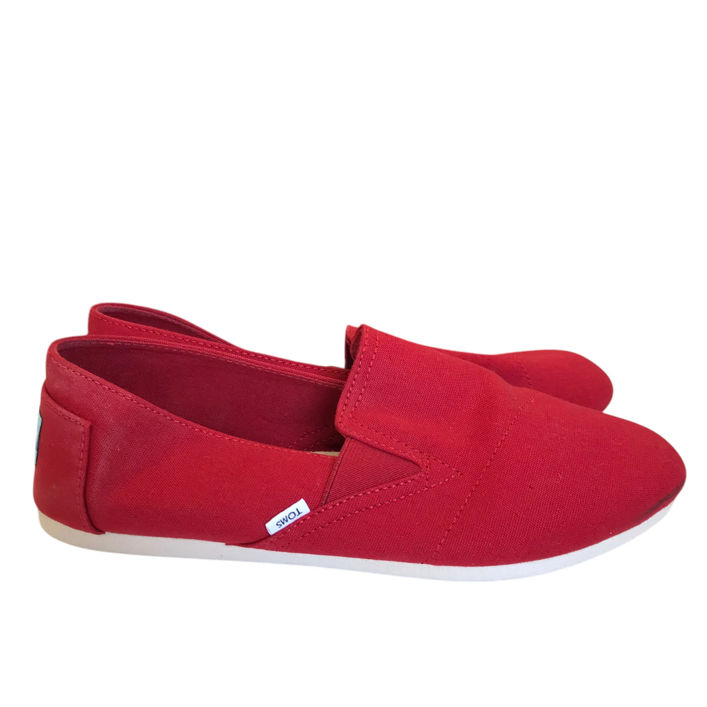 Shoes Flats By Toms In Red, Size:6.5
