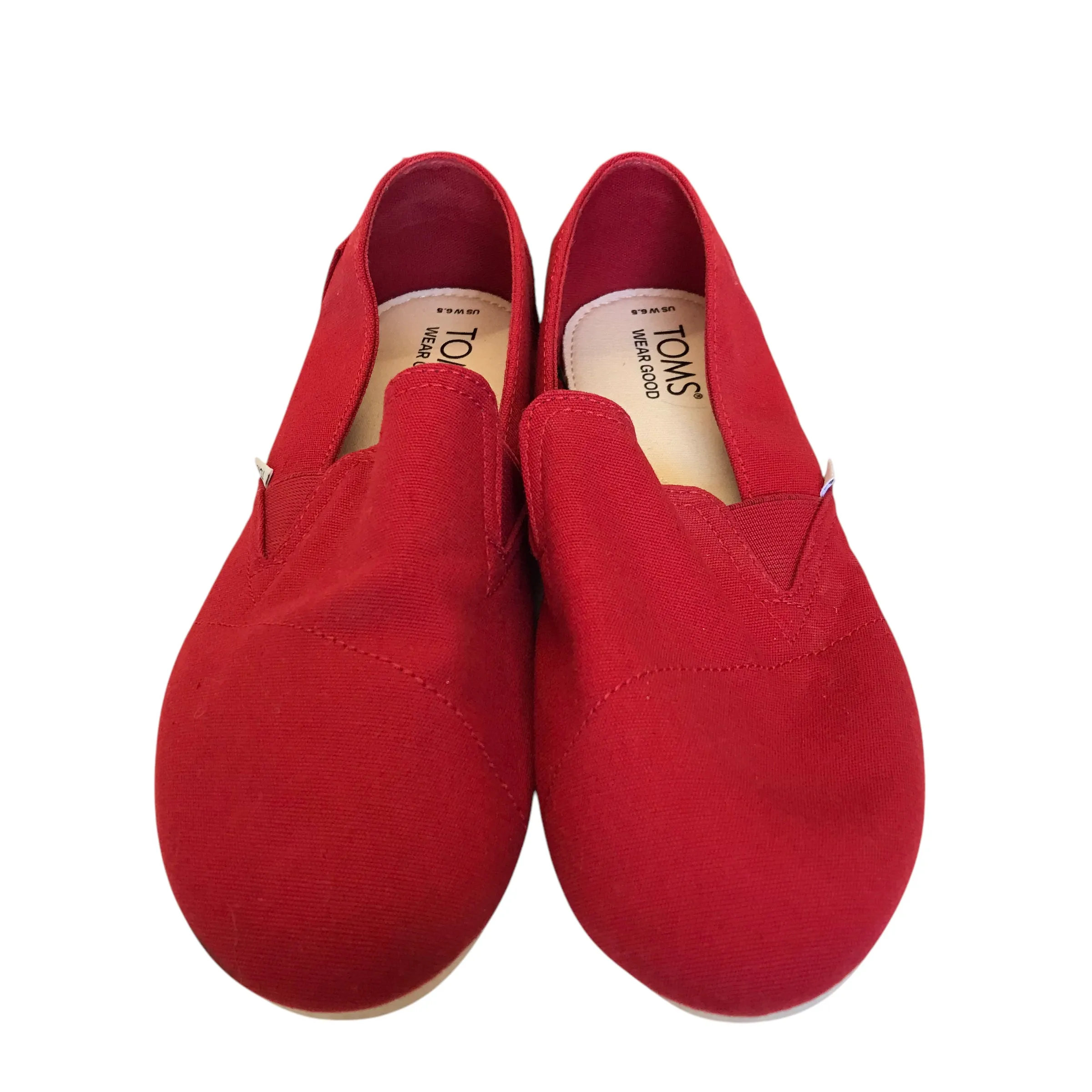 Shoes Flats By Toms In Red, Size:6.5