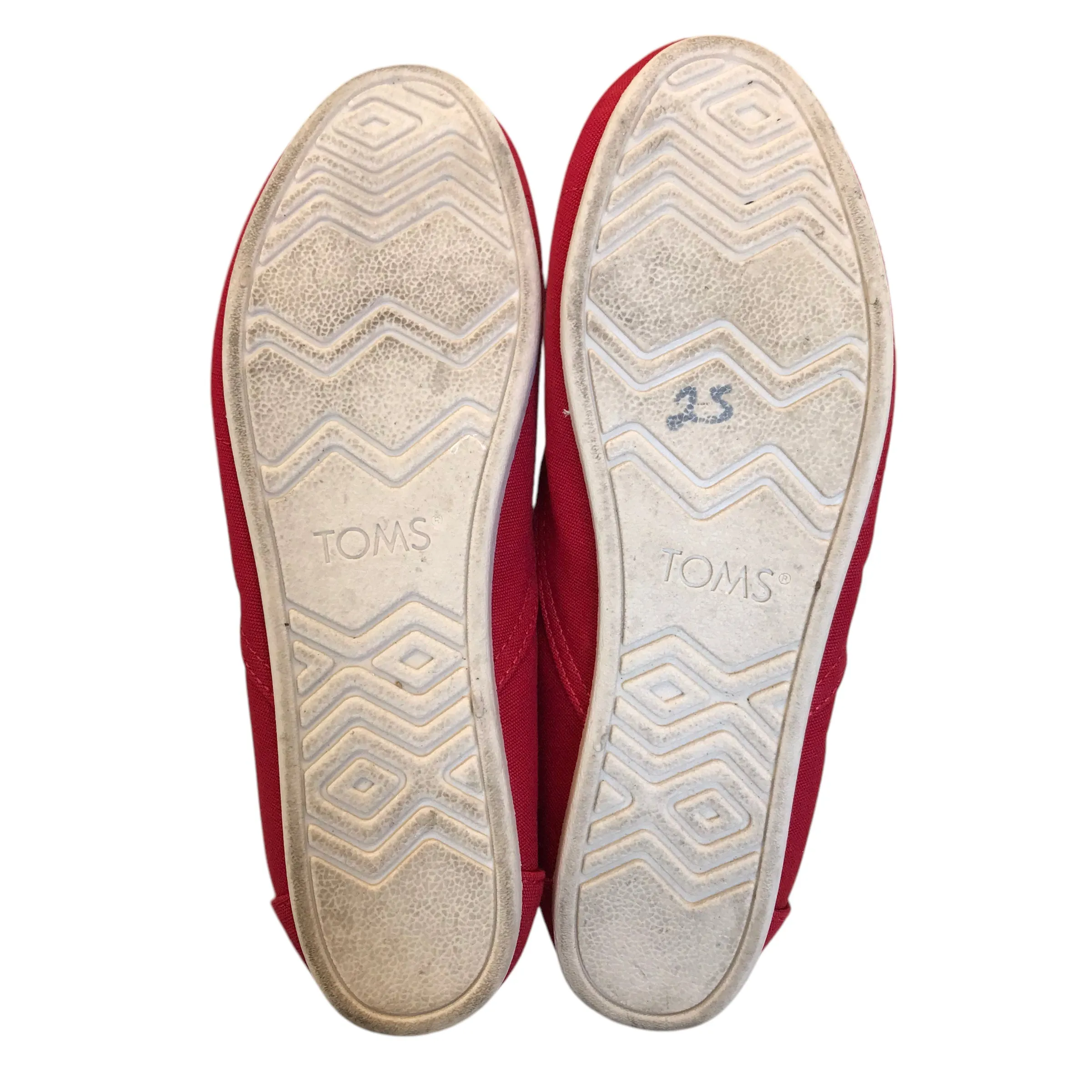 Shoes Flats By Toms In Red, Size:6.5