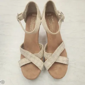 Shoes Heels Wedge By Toms In Tan, Size: 7.5 toms