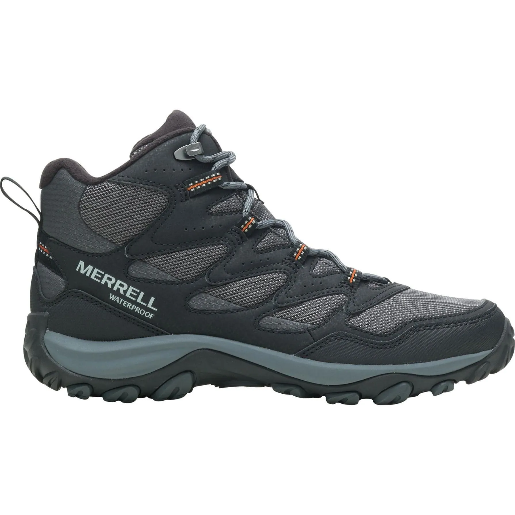 Shoes Merrell Merrell West Rim Sport Thermo Mid Mens Waterproof Walking Boots - Black