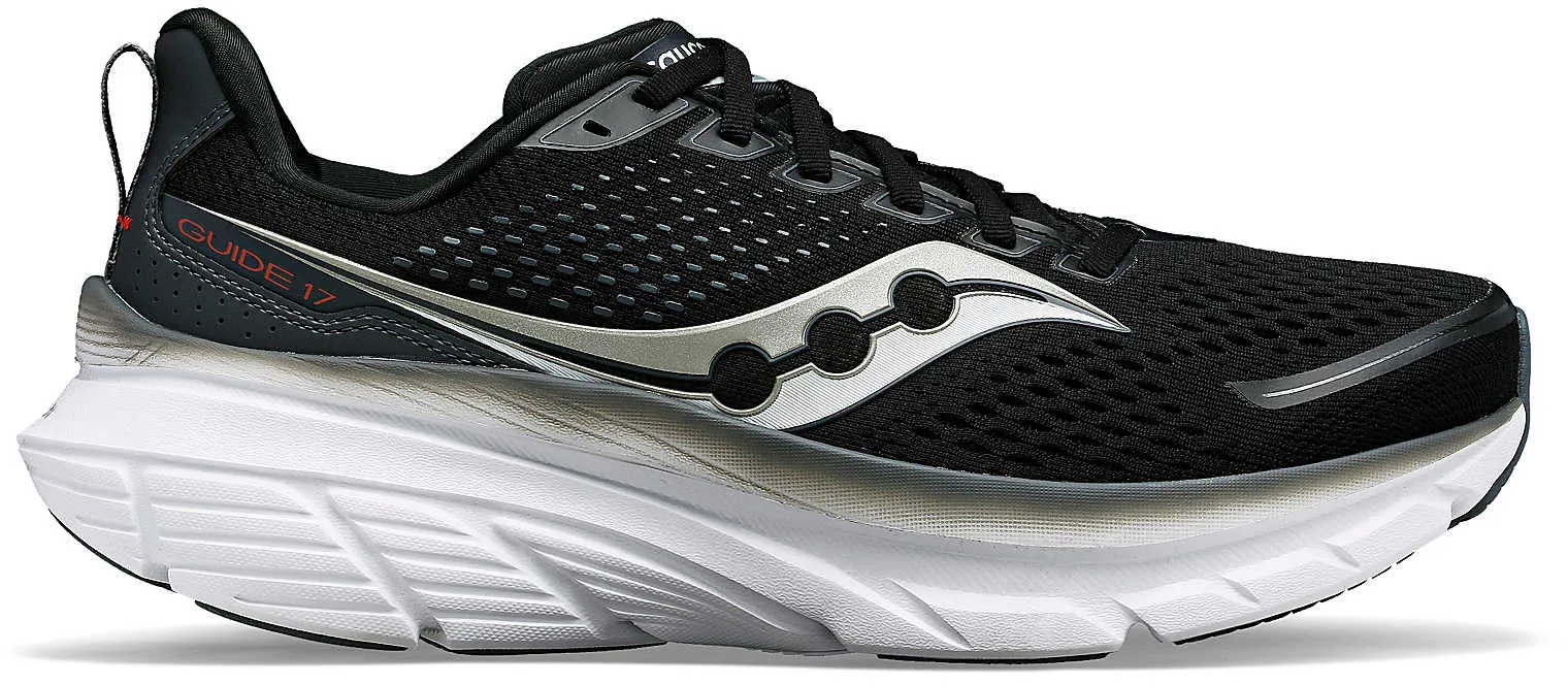 Shoes Saucony Saucony Guide 17 Mens Running Shoes - Black