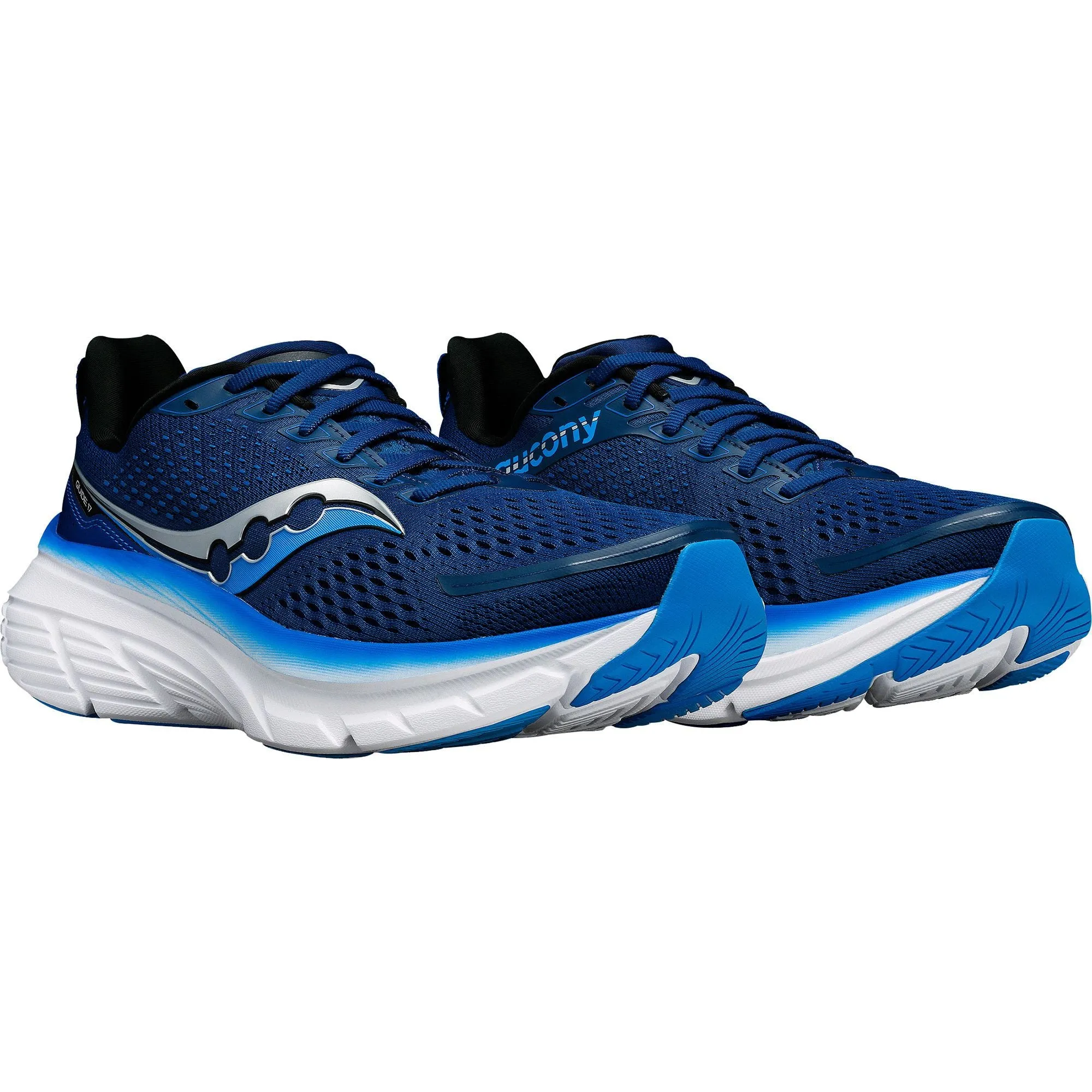 Shoes Saucony Saucony Guide 17 WIDE FIT Mens Running Shoes - Navy