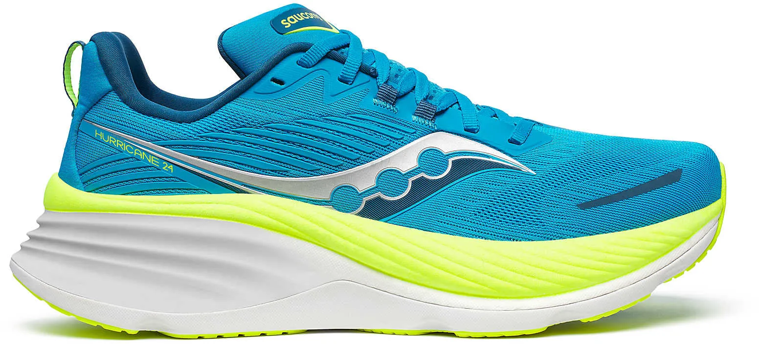 Shoes Saucony Saucony Hurricane 24 Mens Running Shoes - Blue