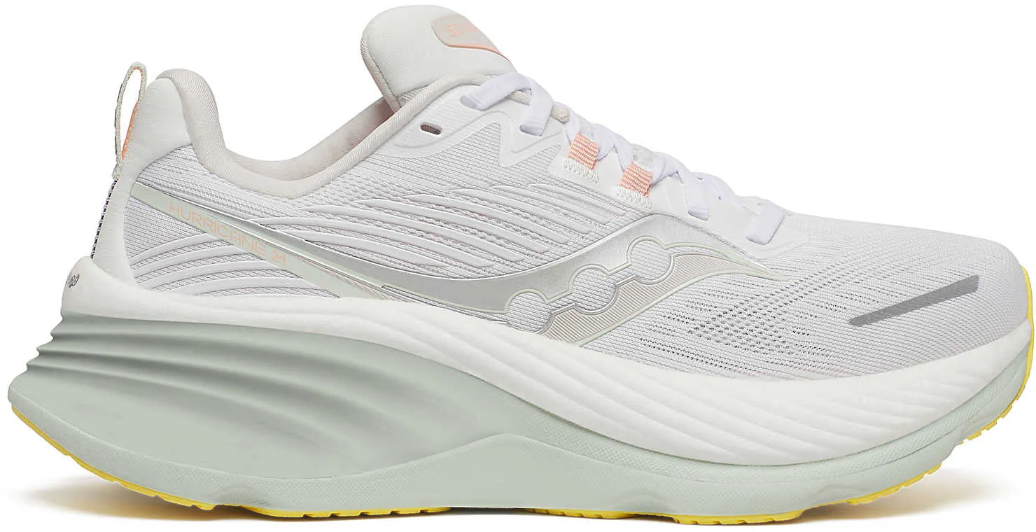 Shoes Saucony Saucony Hurricane 24 Womens Running Shoes - White