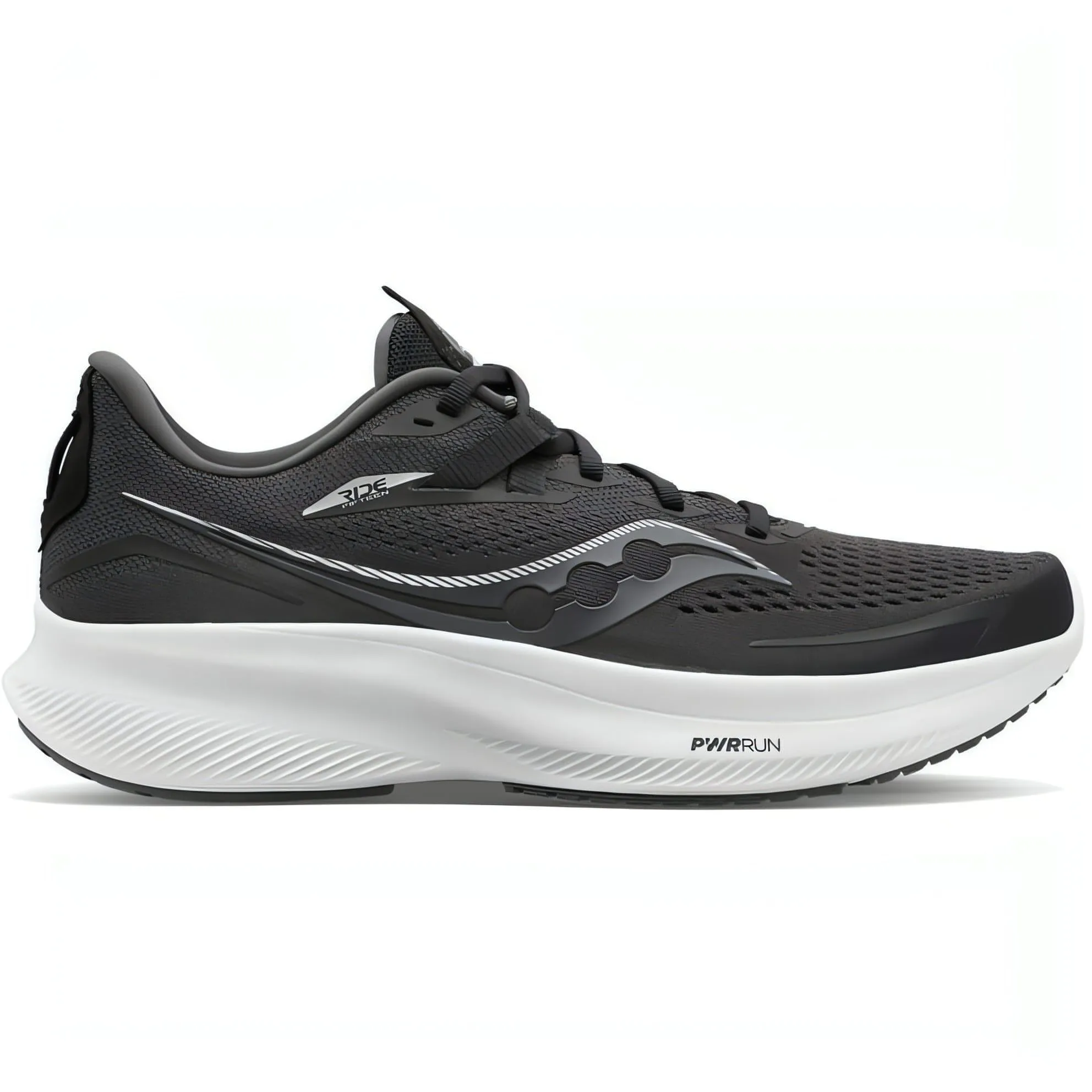 Shoes Saucony Saucony Ride 15 Mens Running Shoes - Black