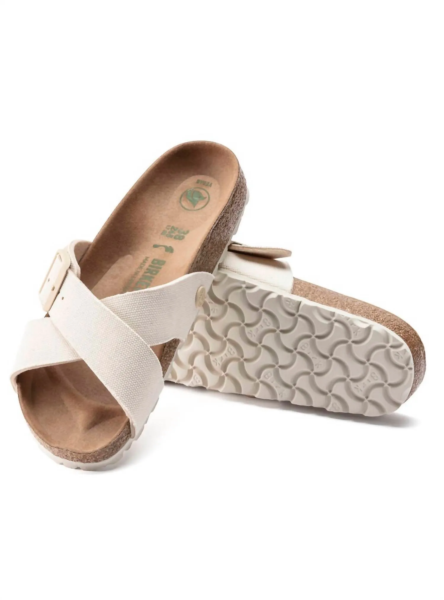 Siena Vegan Textile Sandal in Eggshell