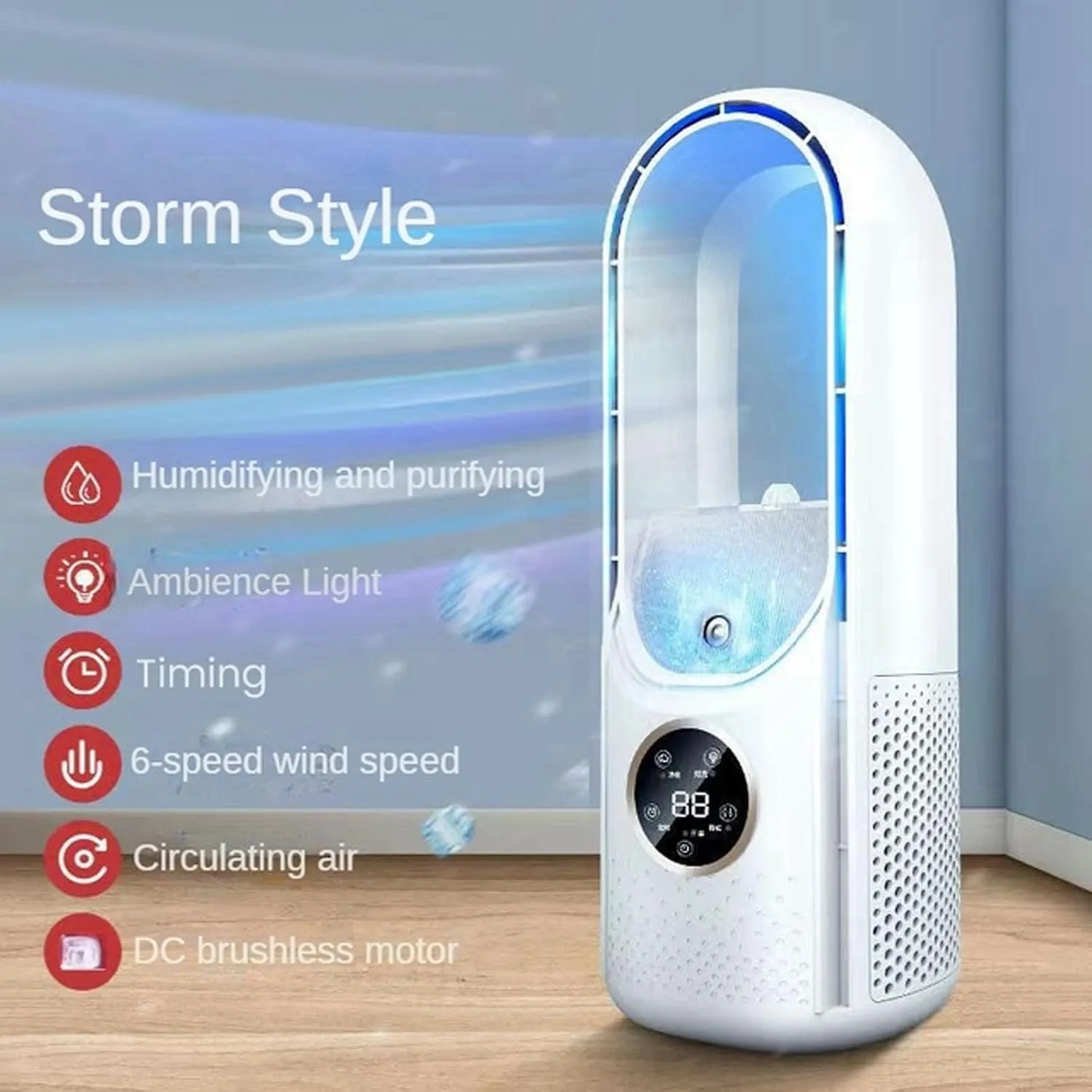 Silent Bladeless Fan  USB Cooling for Any Room