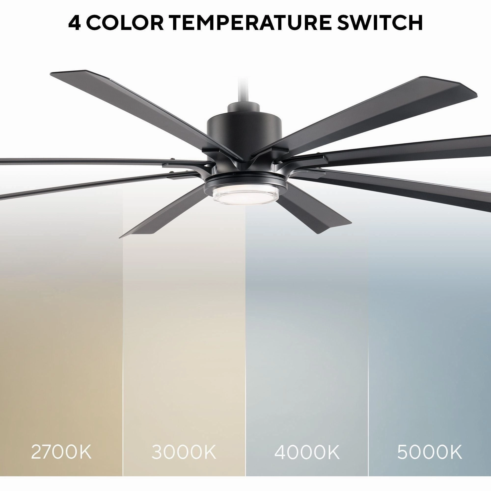 Size Matters Indoor/Outdoor 8-Blade 65" LED Smart Ceiling Fan