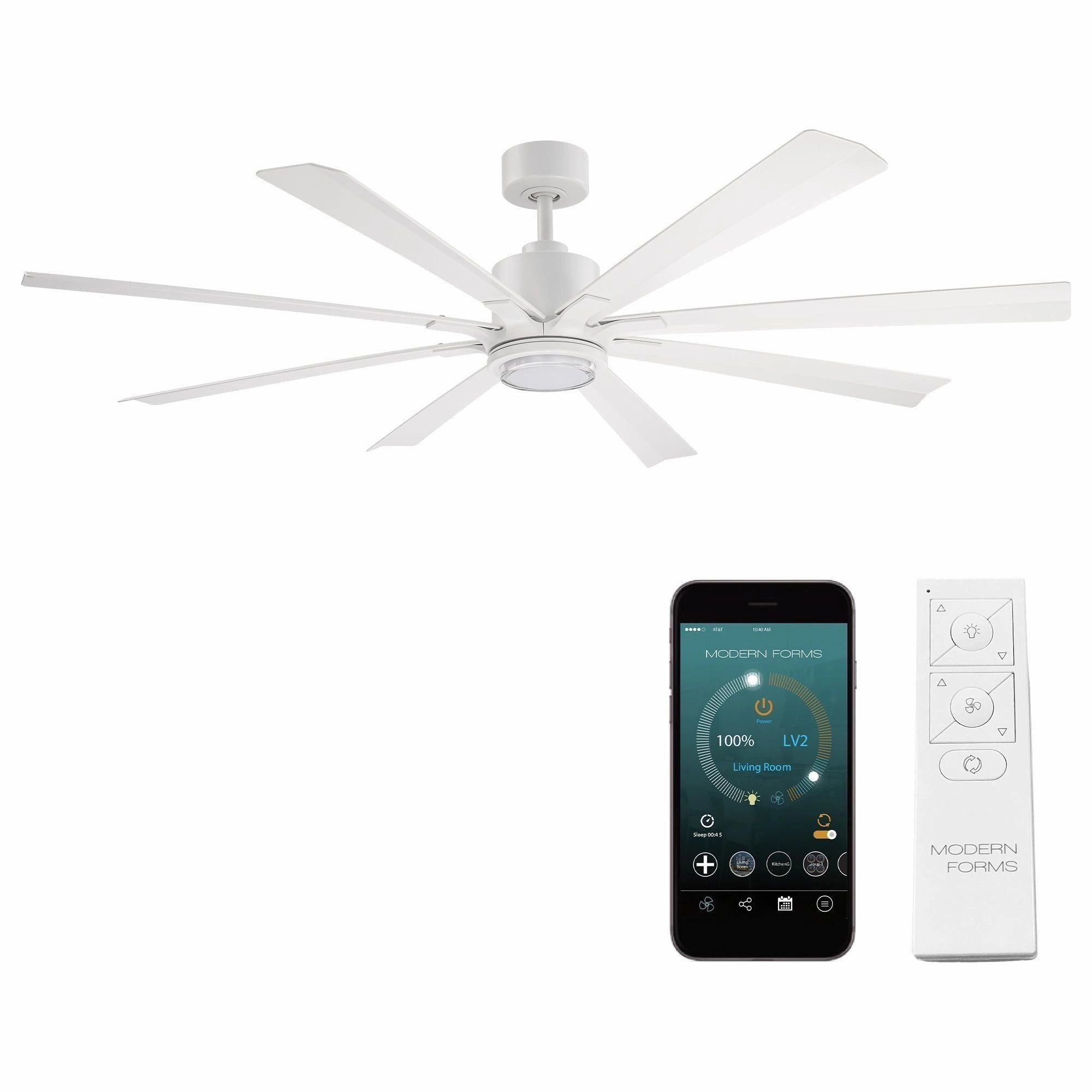 Size Matters Indoor/Outdoor 8-Blade 65" LED Smart Ceiling Fan