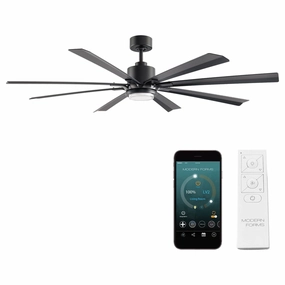 Size Matters Indoor/Outdoor 8-Blade 65" LED Smart Ceiling Fan quiet ceiling fans with remote control