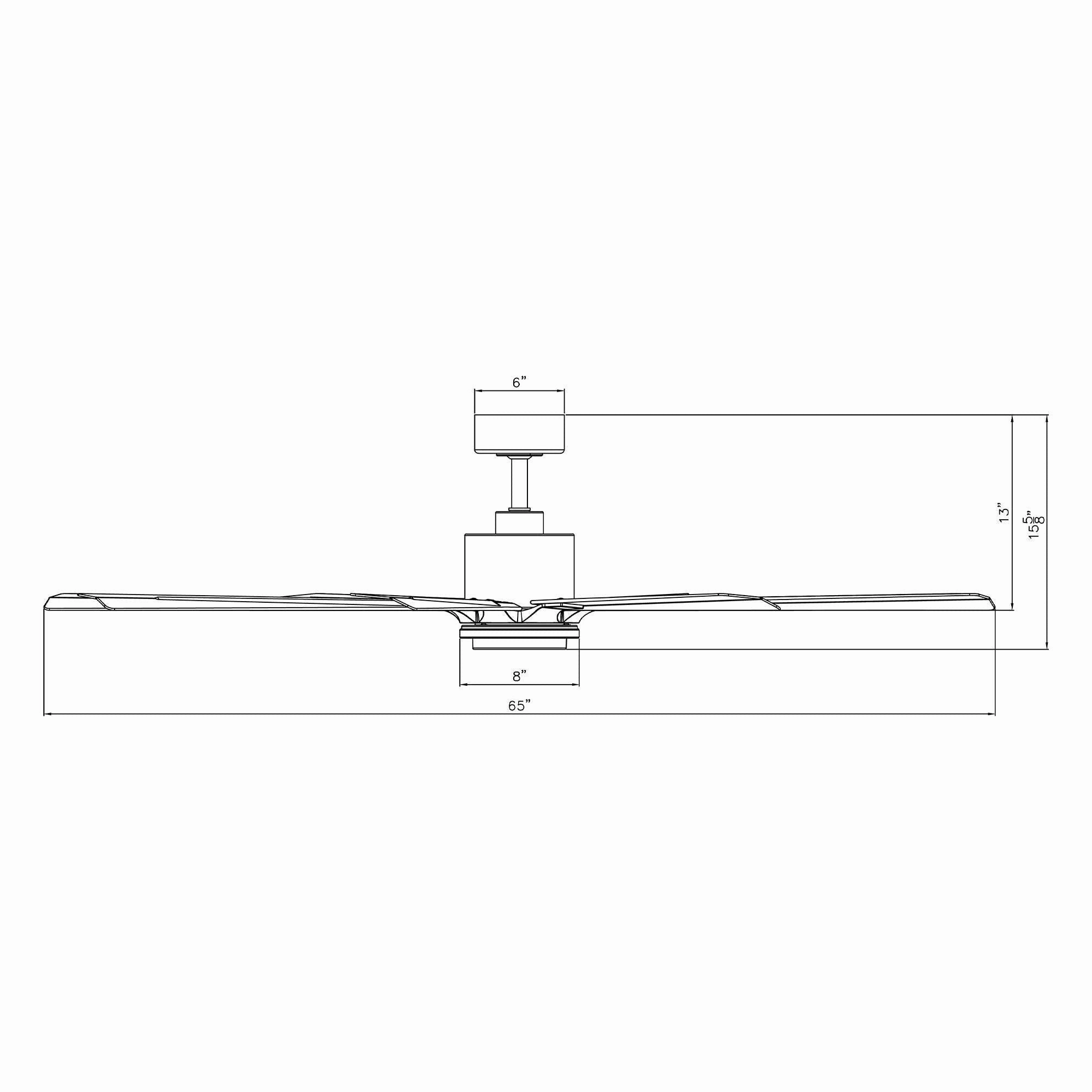 Size Matters Indoor/Outdoor 8-Blade 65" LED Smart Ceiling Fan