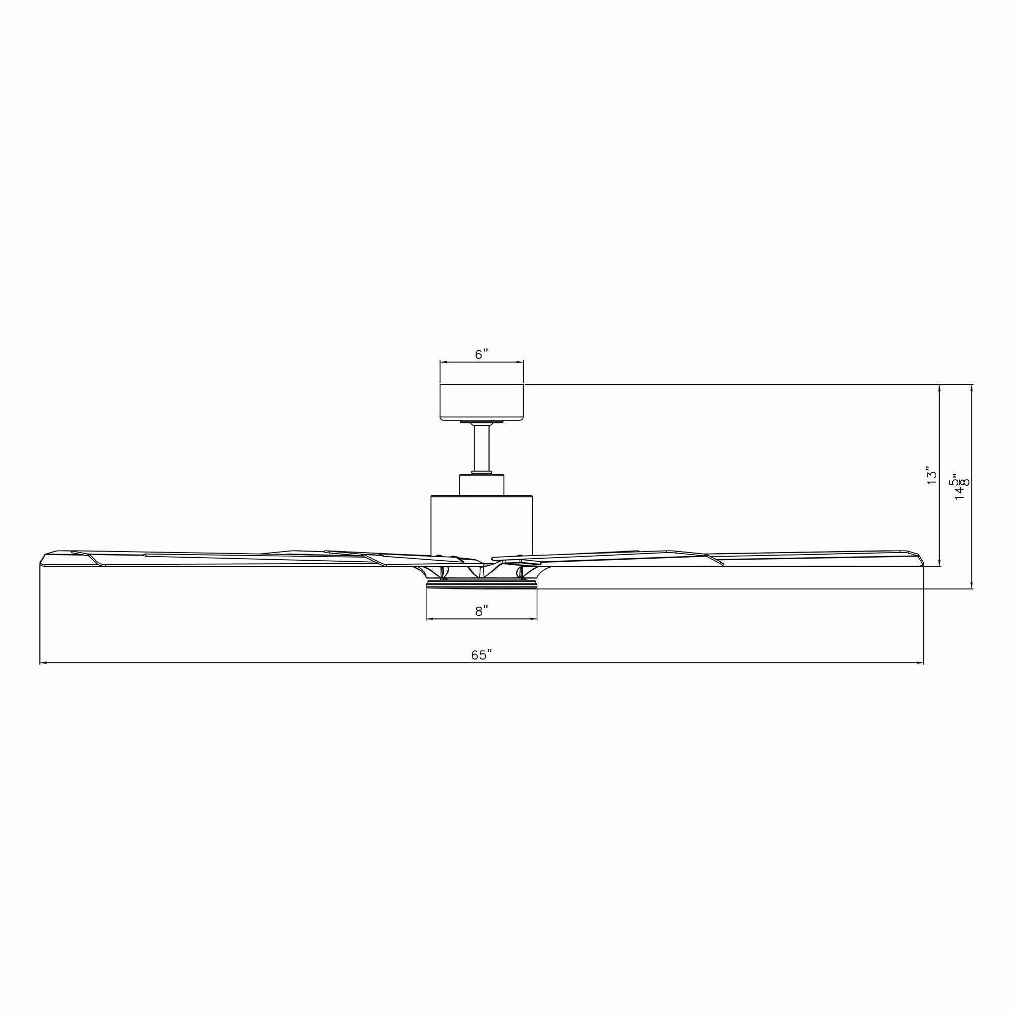Size Matters Indoor/Outdoor 8-Blade 65" Smart Ceiling Fan