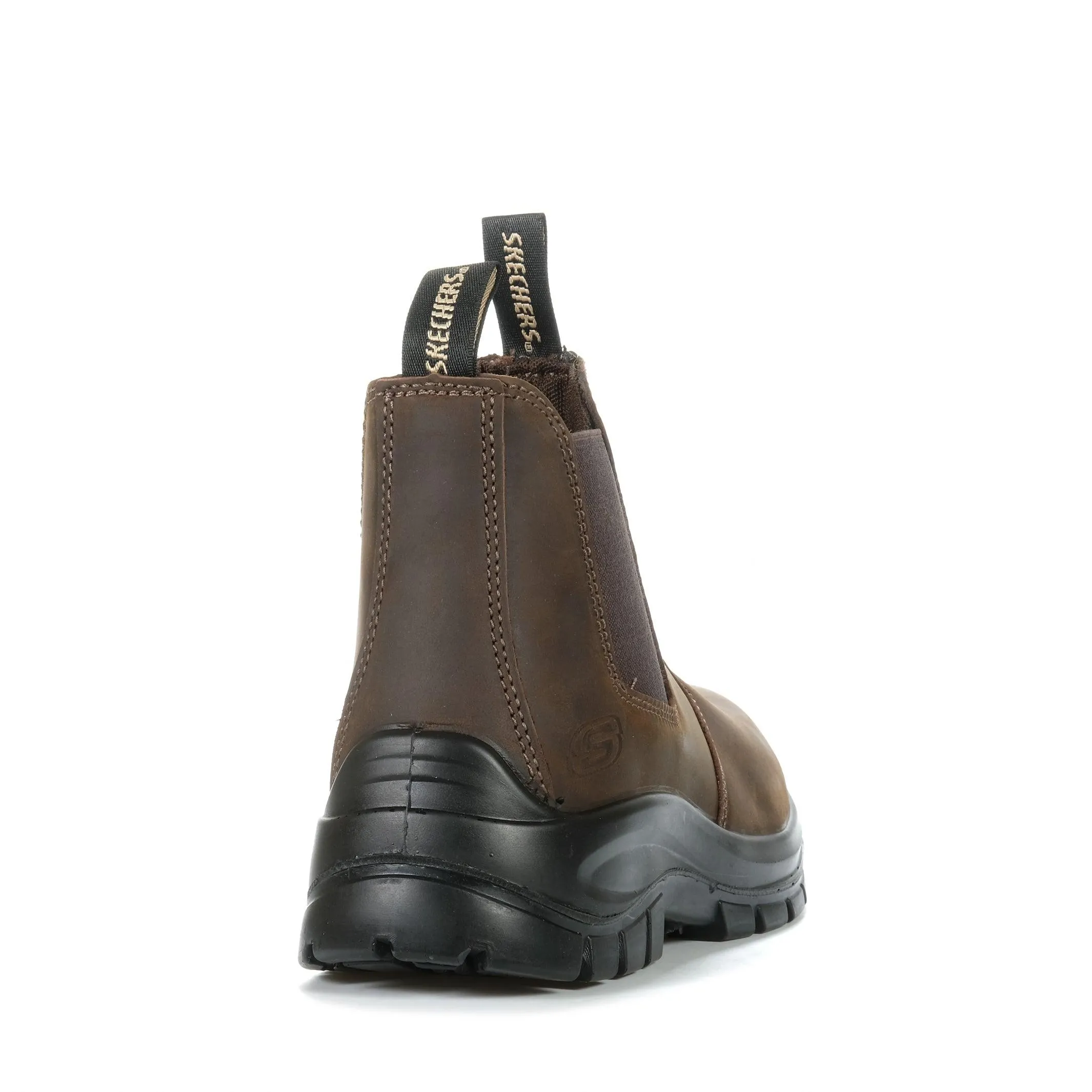 Skechers SKX Work Trophus - Gidian Composite Toe Dark Brown Shoes_Skechers