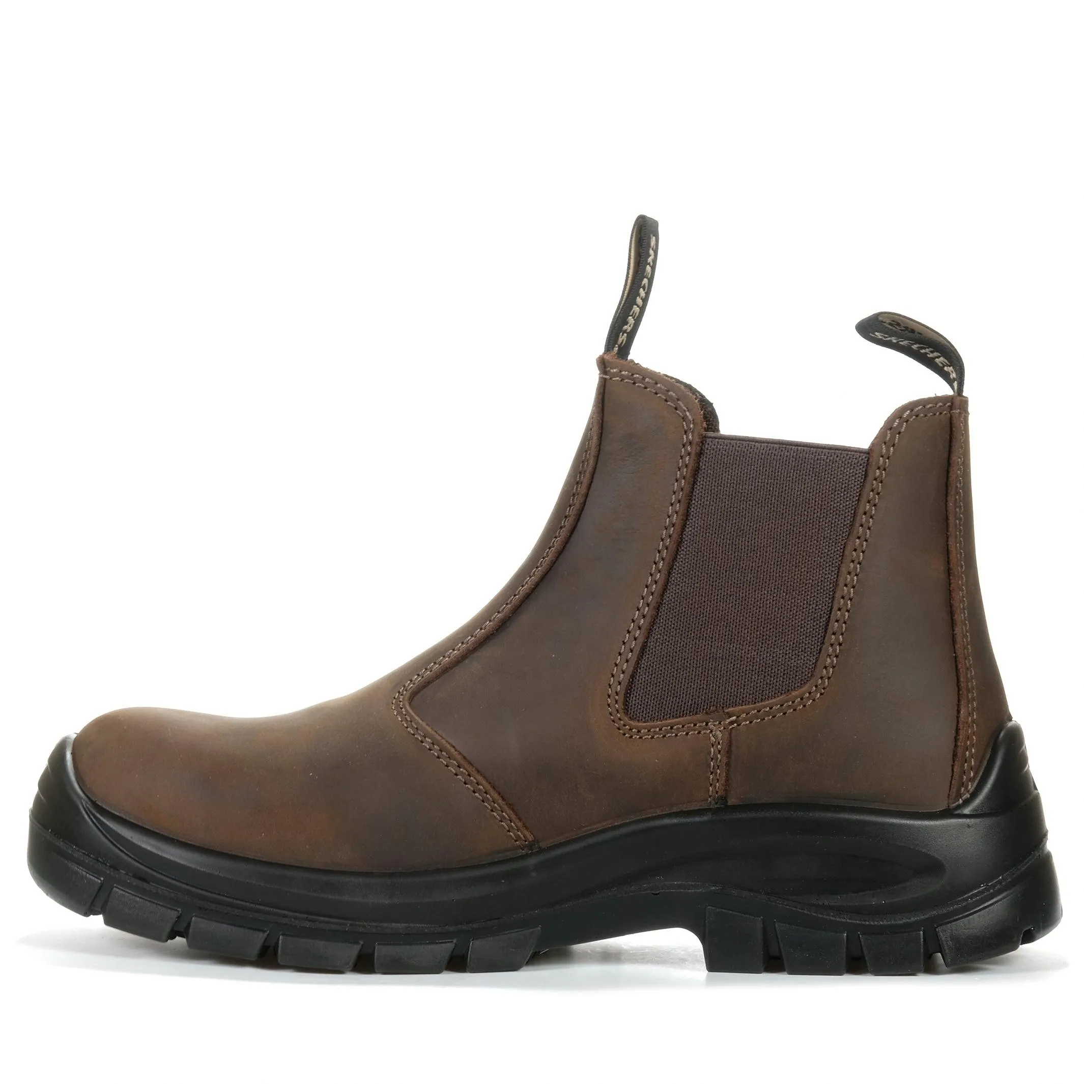 Skechers SKX Work Trophus - Gidian Composite Toe Dark Brown Shoes_Skechers