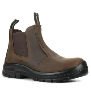 Skechers SKX Work Trophus - Gidian Composite Toe Dark Brown Shoes_Skechers