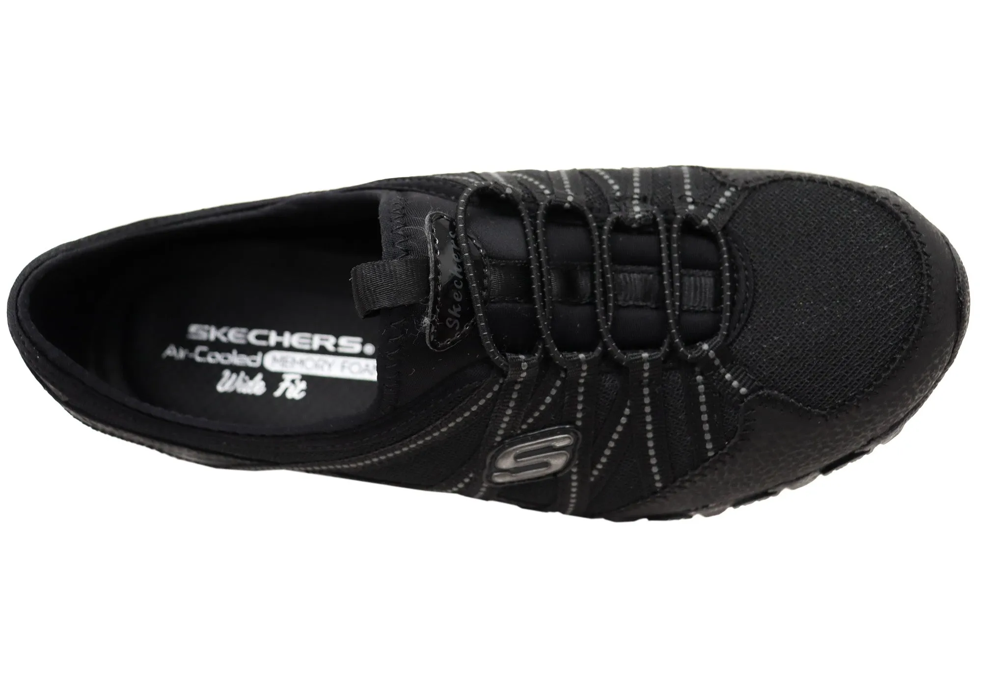 Skechers Womens Bikers Lite Relive Comfortable Wide Fit Shoes Skechers Shoes
