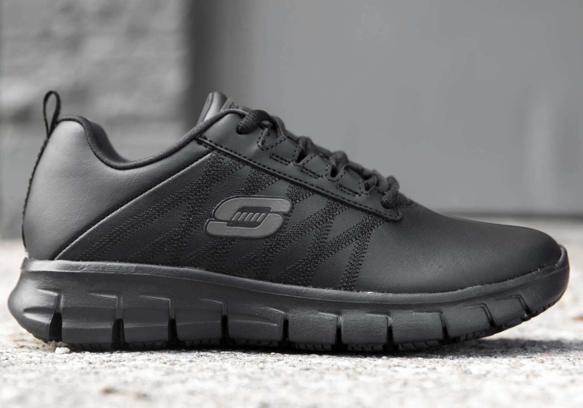 Skechers Womens Sure Track Erath Leather Slip Resistant Work Shoes Skechers Shoes