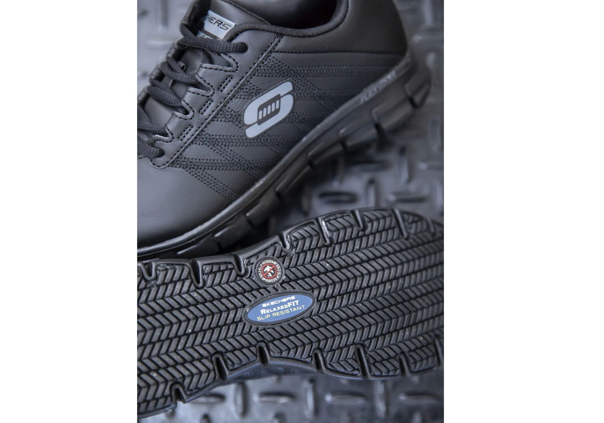 Skechers Womens Sure Track Erath Leather Slip Resistant Work Shoes Skechers Shoes